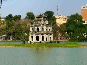 Tortoise Tower in Sword Lake (Hanoi, Vietnam)